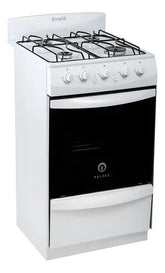 Cocina Escorial Palace Cristal Blanca A Gas Natural 4 Hornallas Con Visor 50l Blanco