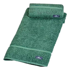 Juego Toalla Toallón Liso Cannon 520 Gramos Algodón Color Verde Oscuro Lisa