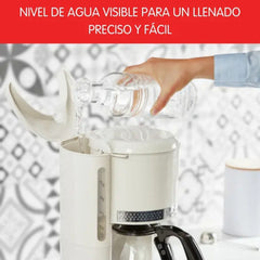 Cafetera De Filtro Moulinex Soleil Fg381a10 1,25l Color Marfil Blanco