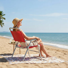 Reposera Plegable Sillon De 1 Posicion Descansar 10006 Rojo Rojo