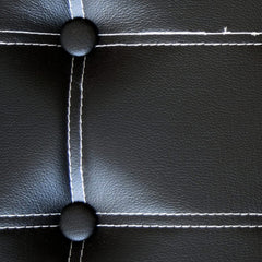 Puff Doble Baulera Plegable Guardado De 76x38cm Negro