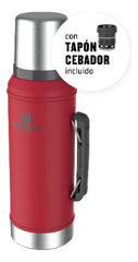 Termo Stanley Clásico 950ml Inx Manija Tapon Cebador Rojo Ct