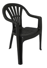 Silla Plastica Apilable Interiores Exteriores Tm Eco H:100kg Negro Lisa