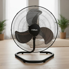 Turbo Ventilador Piso 20 Liliana Vt20pow 3 Aspas Metalicas 50.8 Cm 50 Hz Negro Gris Metal 3