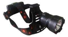 Linterna Minero Vincha De Cabeza Led Usb Bateria De 1 Luz Blanco Negro