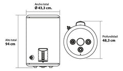 Termotanque Coppens Ttqe95co 95lts Eléctrico Color Blanco