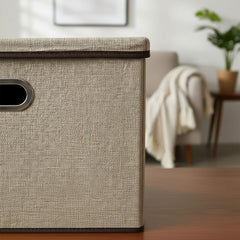 Caja Organizadora Plegable Con Tapa Plegable 45x30 Tio Musa Marrón