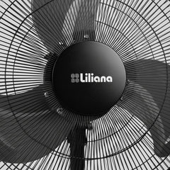 Turbo Ventilador Piso 20 Liliana Vt20pow 3 Aspas Metalicas 50.8 Cm 50 Hz Negro Gris Metal 3