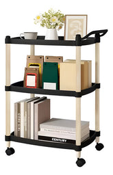 Mesa Carro Bar 3 Estantes Con Ruedas Vivendi 11410 Negro Cts