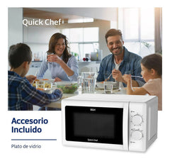 Microondas Mecánico Bgh Quick Chef B120m20i 20l 6 Nivel 700w