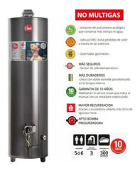 Termotanque Rheem Alta Potencia Apg160 Gas Natural 160lts Gris