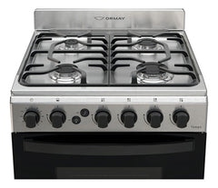 Cocina Ormay Tempo Acero Inoxidable 4 Hornallas Timer