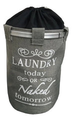 Cesto Laundry Plegable Para Ropa Sucia Limpia Gris Claro