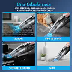 Aspiradora Inalambrica Tm Polvo Liquido Auto Hogar Carga Usb Negro