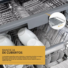 Lavavajillas Panelable Vondom Lvj14p De 14 Cubiertos Gris