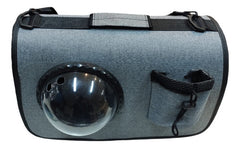 Bolso Para Mascotas Capsula Transportadora Burbuja Plastica - Gris