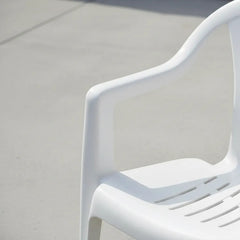 Silla Plastica Apilable Interiores Exteriores Tm Eco H:100kg Blanco Lisa
