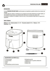 Freidora De Aire Yelmo Fr-7309 Digital 5 Litros 1400w Dig Violeta