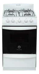 Cocina Escorial Palace Cristal Blanca A Gas Natural 4 Hornallas Con Visor 50l Blanco