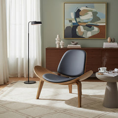 Sillón Vivendi Carl Hansen Diseño Moderno Living Comedor Css Marrón Hansen