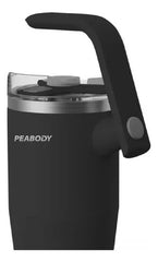 Vaso Térmico Mug Peabody Pemg1200 Negro 1200ml Doble Tapa Cs Negro Lisa