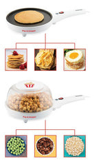 Panquequera 2 En 1 Electrica Pop & Creppe Pochoclera Daewoo Color Blanco