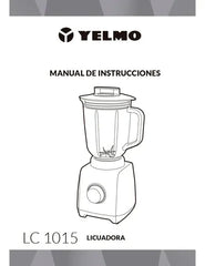Licuadora De Mesa Yelmo Lc-1015 Jarra Vidrio 750w 1.5 Litros Celeste Cuchillas Inoxidable 2 Velocidades