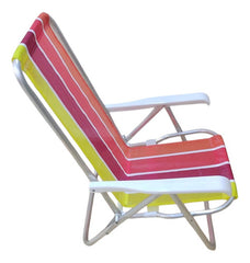 Reposera Plegable Botafogo 4 Posiciones Aluminio Rojo Cts Rojo