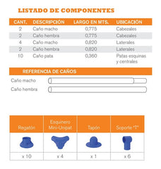 Pileta Estructural De Lona Piscina Pelopincho 1030 De 1500l Azul