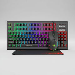 Combo Gamer 3 En 1 Marvo Cm310 Teclado Mouse Pad Rainbow Cts Negro Negro