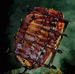 Parrilla Tromen Duomo 800 Enlozada Desmontable C/asador Cruz Negro