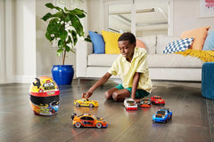 Playset Metal Machine Zuru 7613 Casco Rojo Construye Tu Auto Rojo
