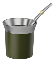 Termo Eléctrico T-mate 1 Litro Tapa Mate Y Bombilla Color Verde Kanjihome