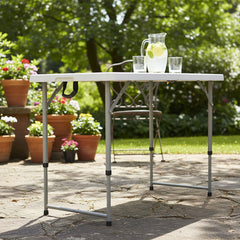 Mesa Plegable 2 Alturas Valija Transportable 120cm Picnic Tm