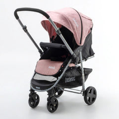 Cochecito Travel System Bebesit 1390ts-f Manillar Rosa Cts Rosa Plateado