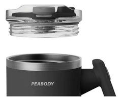 Vaso Térmico Mug Peabody Pemg1200 Negro 1200ml Doble Tapa Cs Negro Lisa