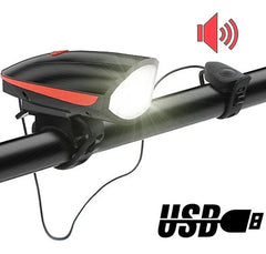 Luz Led Frontal Para Bicicleta Recargable De 250 Lumens Rojo
