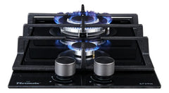 Anafe A Gas Florencia 2 Hornallas Encimera De Vidrio 6729m Negro