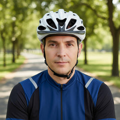 Casco Bicicleta Rollers Visera Ventilacion Regulador Luz Tm Blanco L