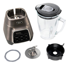 Licuadora Oster Jarra De Vidrio 1000w Con Vaso Blend And Go Negro