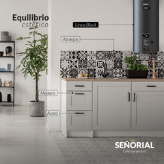 Termotanque Señorial 80 Litros Electrico Black 2.0 Negro Cta Negro