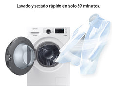 Lavasecarropas Samsung 9,5kg Con Ecobubble Wd4000t Blanco