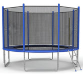 Cama Elastica Tm Con Red Proteccion Y Escalera Hierro 305 Cm Negro