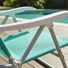 Reposera De 6 Posiciones Bel Sunny Aluminio Pvc Verde Agua Verde