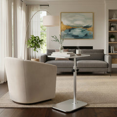 Mesa Auxiliar Arrime Bandeja Notebook 2 Alturas Vivendi Blanco