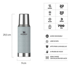 Termo Stanley Mate System Classic De 800ml Pba Free Silver Gris