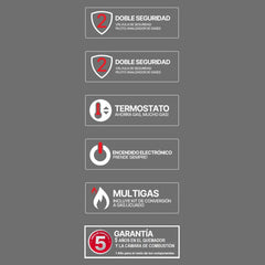 Calefactor A Gas Sin Salida Miniconvex Eskabe 3000kc S21 Mx3 Blanco