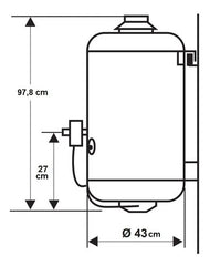 Termotanque A Gas Ecotermo Pópuli 70l Multigas Protección Anticorrosiva Blanco