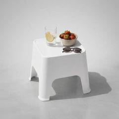 Banqueta Plastica Mesa Reforzada Sunset Gardenlife Blanco