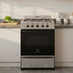 Cocina Gas Natural Escorial Master Classic Inox 56cm Gris